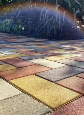 透水砖广场户外景观庭院铺地陶土砖人行道砖红色面包砖道板砖PC砖