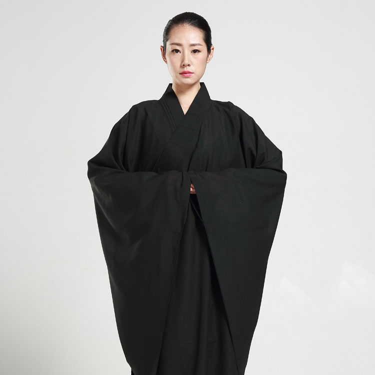 海长居士服女男禅啡色黑色黄色夏季咖修服青衫海清服大褂短套长袍