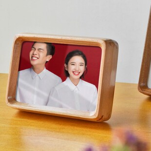 相框a4大小挂墙横版摆台高级感画框榫卯圆角黑胡桃木实木相框空框