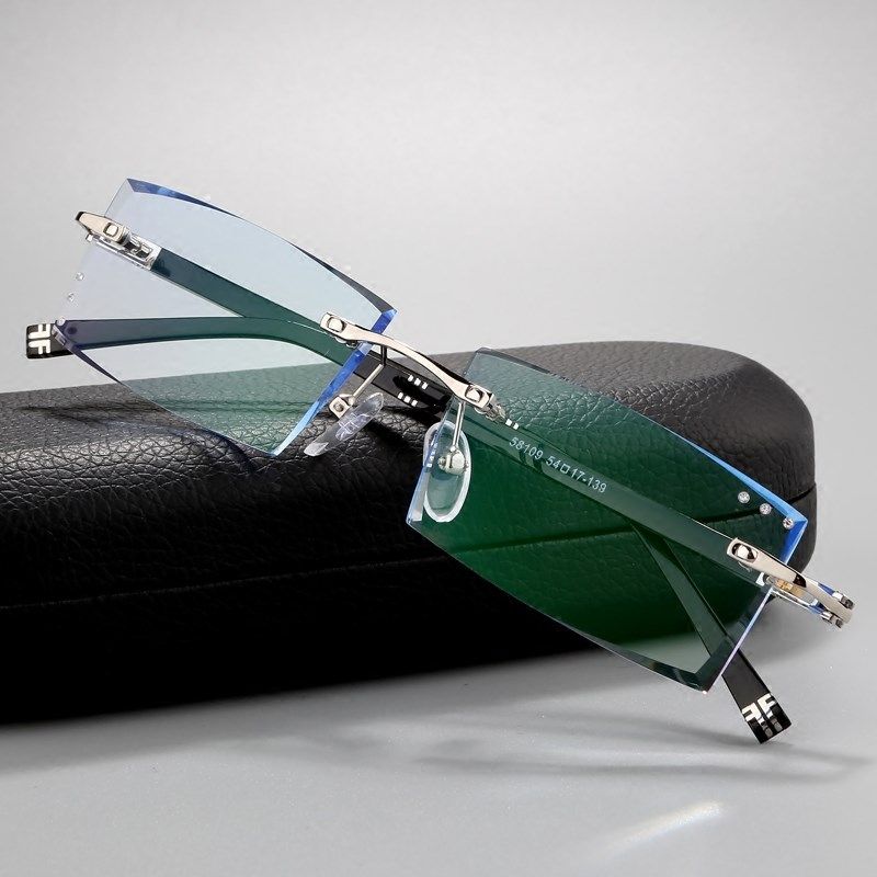 配成品近视眼镜框 男 切边眼镜无框眼镜架超轻变色眼睛框平光,ZIPPO/瑞士军刀/眼镜,眼镜架,淘宝优惠券,粉丝福利购,淘宝优惠卷