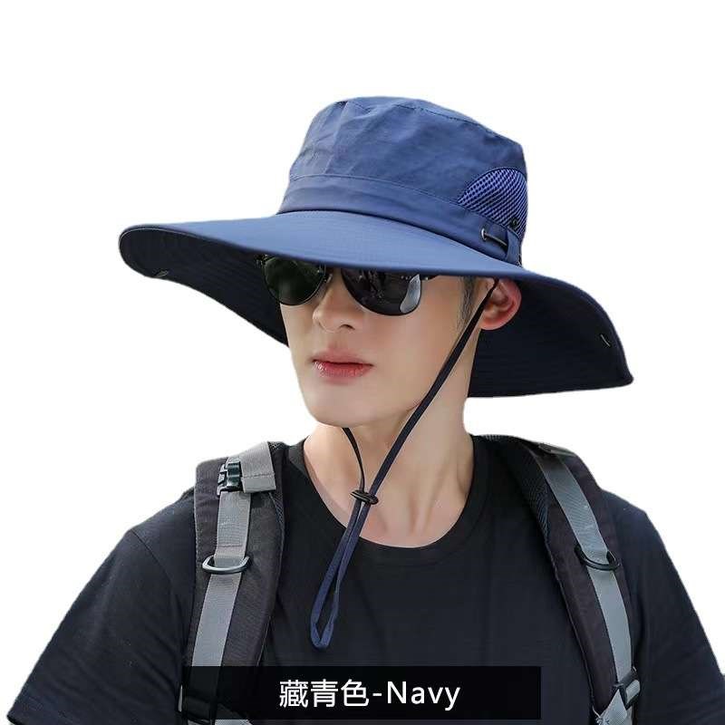 大头围渔夫帽62cm帽子男大帽檐防晒帽透气男士户外大码遮阳帽女夏