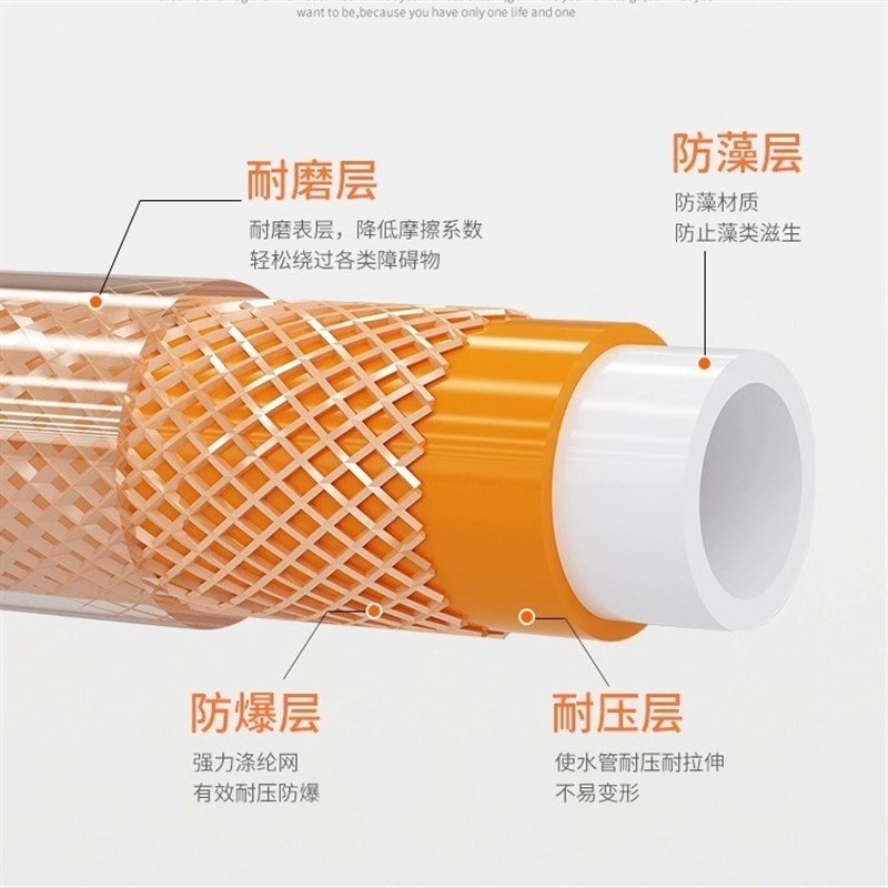 自来水管防冻蛇皮管4分6分1寸塑料PVC软管农用浇花浇菜水管软水管