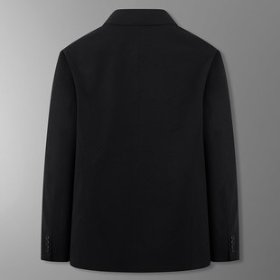 黑色西装 春夏大码 休闲男士 时尚 加肥加大简约胖子西服外套 宽松薄款