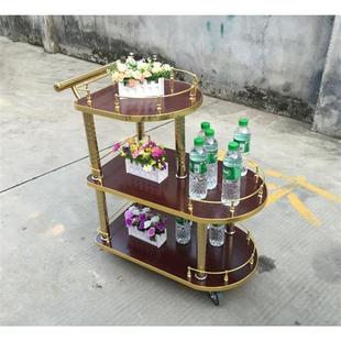 豪华三层 多功能酒水车4豪店茶水车 甜品车x S华酒水车餐车手推车