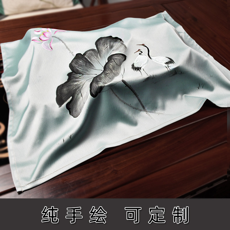 茶盘盖布中式缎面茶具遮盖床头柜茶台防尘布长方形家用茶海万能巾