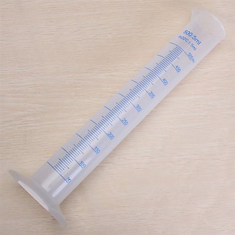 500ml Plastic Measuring Cylinder Blue Line Tube Corrosion Re