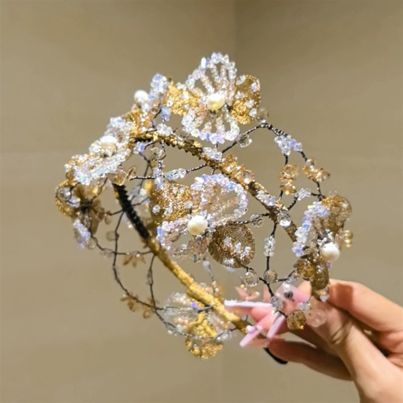 莫奈木槿花私人定制花朵发箍头箍发卡发饰压发头饰