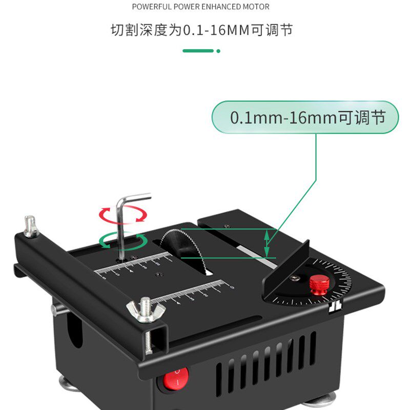 xy家用b微型桌面迷你小台锯diy小型木工塑料电锯精密模型锯切割机