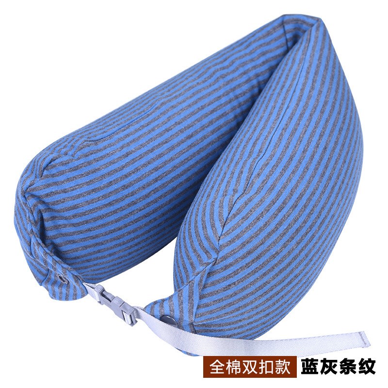 外贸礼品定制旅行枕头印LOGO带帽旅行枕U型枕午休飞机连帽护颈枕