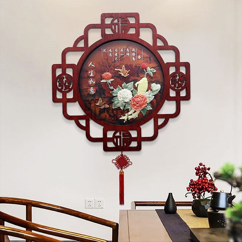 z7a客厅装饰画挂件电视沙发背景墙壁画K中式玄关过道走廊餐厅玉雕
