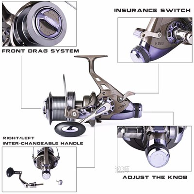 2020 Fishing Reel Strong All Metal Double Brake Max Drag 30k