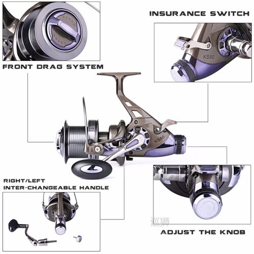 2020 Fishing Reel Strong All Metal Double Brake Max Drag 30k