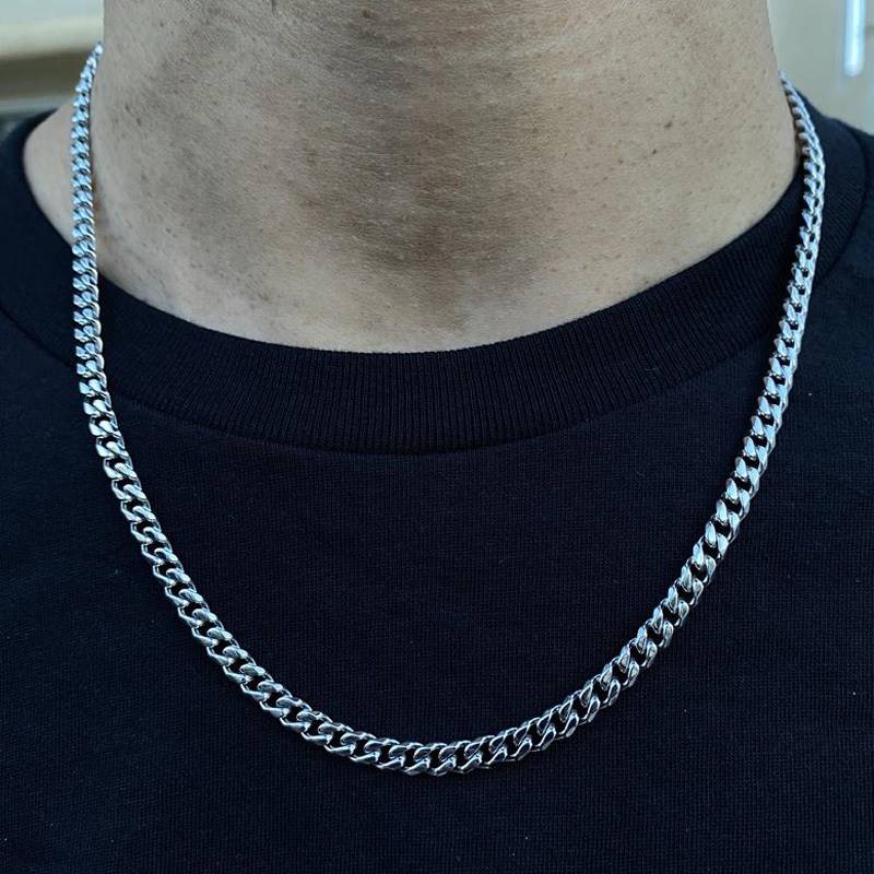 速发2022 Classic Men Necklace Width 3 To 7 MM Stainless Stee