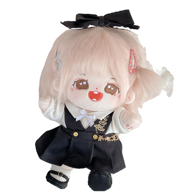 现货20cm娃衣可爱校服制服w裙多色无属性棉花娃娃套装公仔换装配