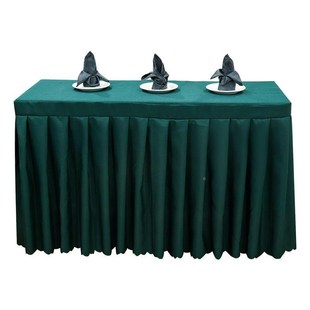 展台会议室桌布台裙签到展会长条桌罩酒店餐桌台布定制