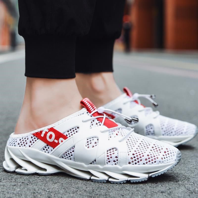 开车透气夏天潮男鞋子包头男士运动凉鞋凉拖半拖鞋室外无后跟男款,流行男鞋,休闲拖鞋,淘宝优惠券,粉丝福利购,淘宝优惠卷