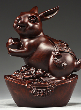 木雕十二c生肖摆件一套实木质鼠牛虎兔龙蛇马羊猴鸡狗猪工艺品送