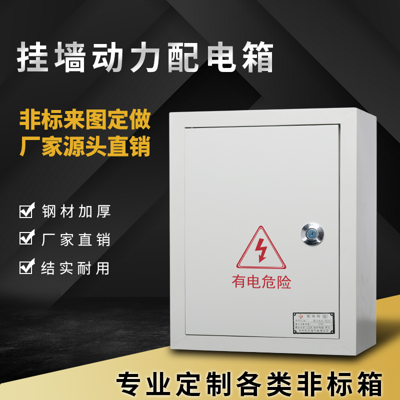 室内动力配电箱控制箱家用明装照明套装工厂用电箱盒双门空开盒