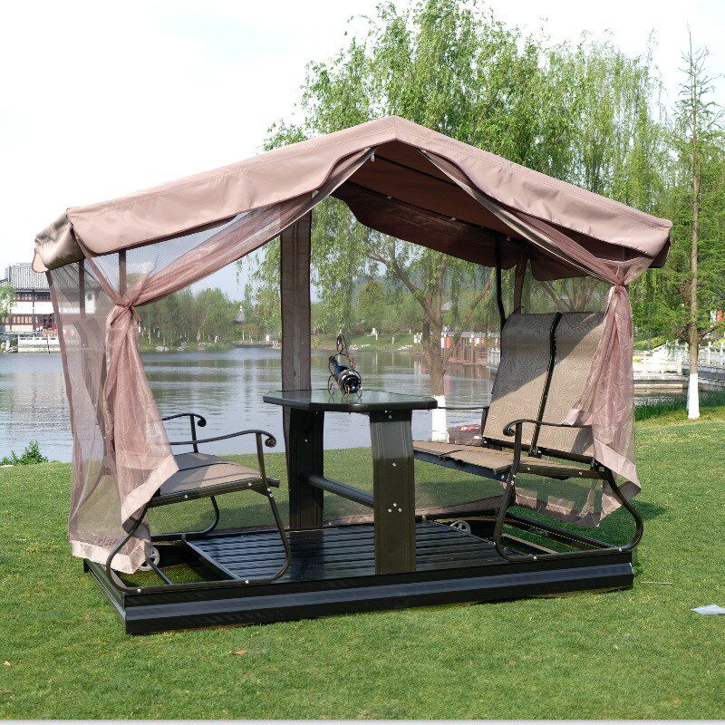 户外动力摇椅休闲庭院花园别墅y室外露台阳台秋千吊椅双人四人摇