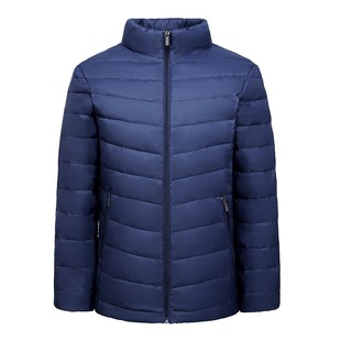 中老年羽绒服男轻薄短款爸爸装大红色棉服冬装休闲老人外套棉衣男