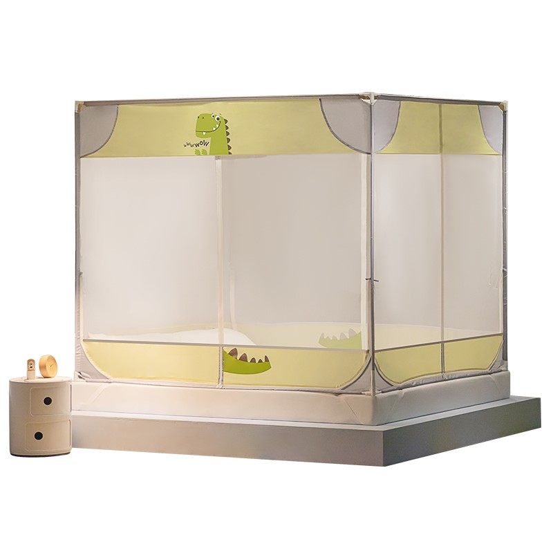 儿童蚊帐防摔加固加厚拉链男孩公主风1.5米床家用1.2/1.8m