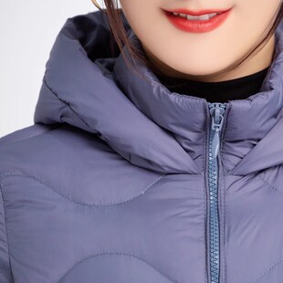 2023秋冬新款羽绒服女长款过膝轻薄G连帽韩版休闲宽松葫芦款外套