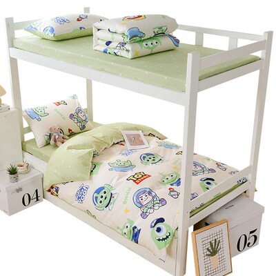 全棉儿童上下床135床笠上下子母床1.35米四件套男童三件套床品