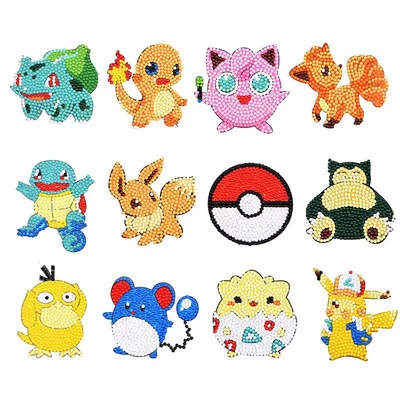 速发Cartoon Diamond Stickers Pikachu Among Us 5D Stickers [x