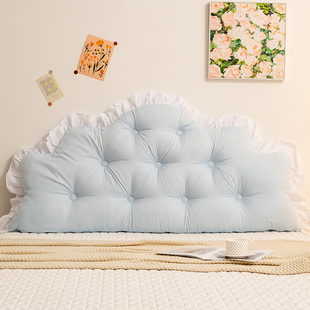 夏日限定 床上靠枕榻榻米无床头靠垫加高软包大靠背可固定拆洗