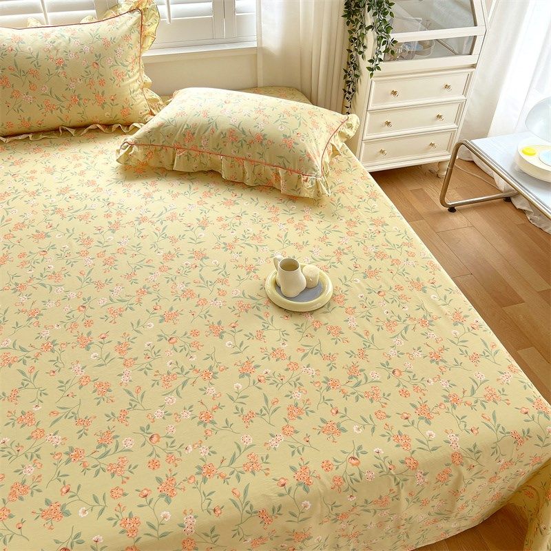 韩版床单单件夏季老粗布榻榻米100全棉宿舍被单枕套三件套,床上用品,床单,淘宝优惠券,粉丝福利购,淘宝优惠卷