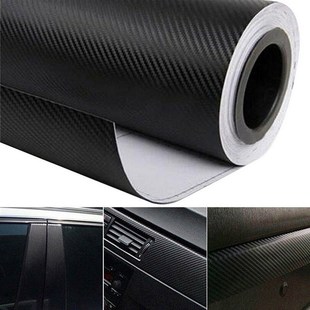 30cmx127cm 3D Carbon Fiber Vinyl Car Wrap Sheet Roll Film Ca