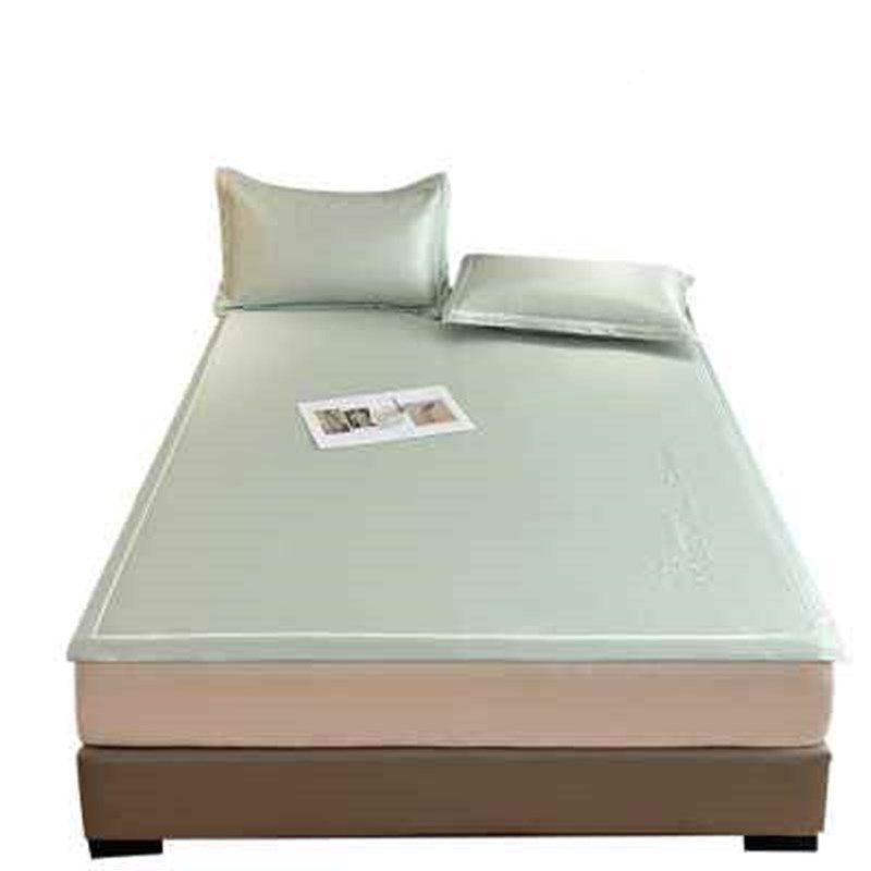 新款夏季冰丝凉席三件套可机水洗2023新款家用折叠夏天床单空调软,床上用品,冰丝席,淘宝优惠券,粉丝福利购,淘宝优惠卷