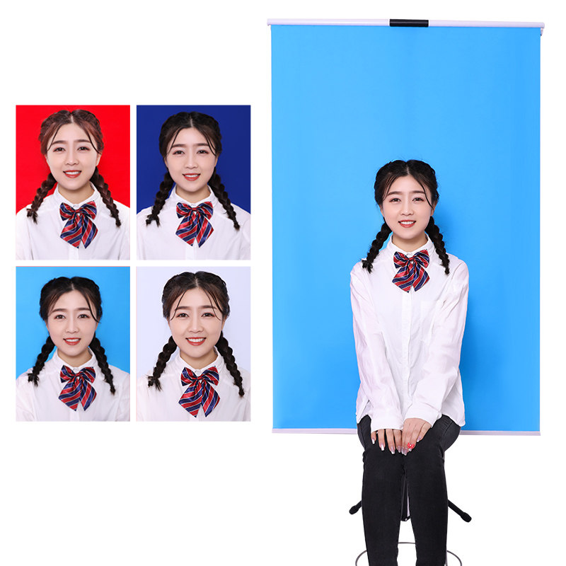可移动背景架证件照寸照图文店快照背景布t形加厚摄影无纺布背景