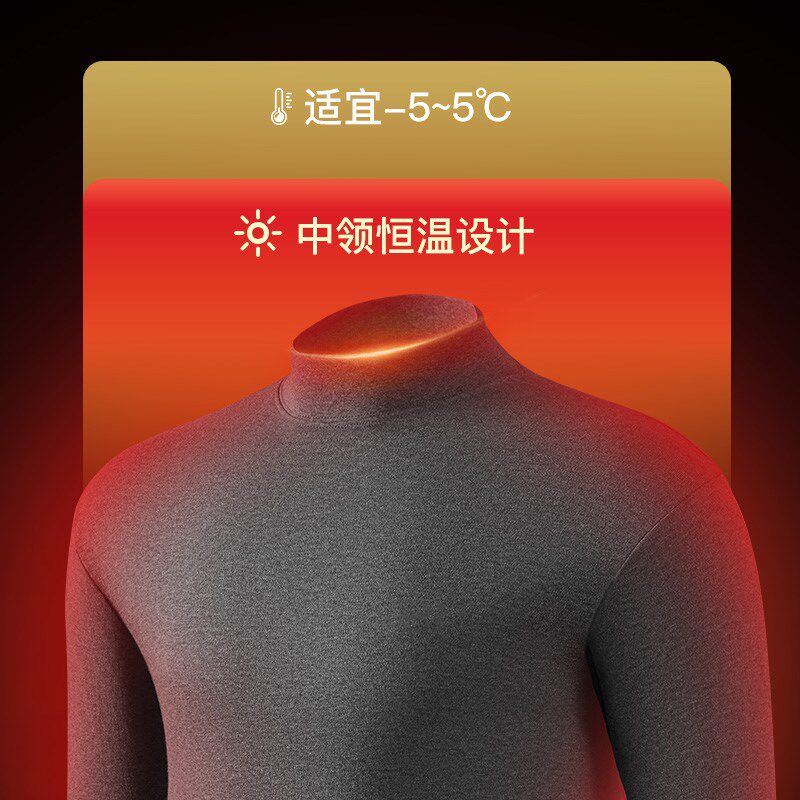 中老年保暖套装男款冬季内衣中高领秋衣秋裤打底线裤衬裤爸爸