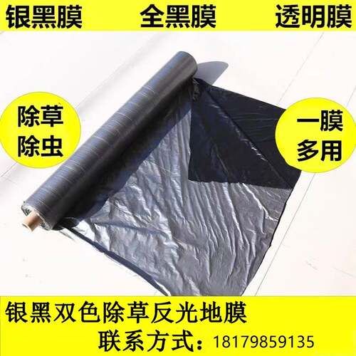 打孔地膜农用有孔塑料薄膜黑色除草保温蔬菜树P苗种菜种植白银黑