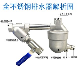 S6不锈钢自动排水器 防冻防爆自动零气耗排水阀空压机储气罐YATLV