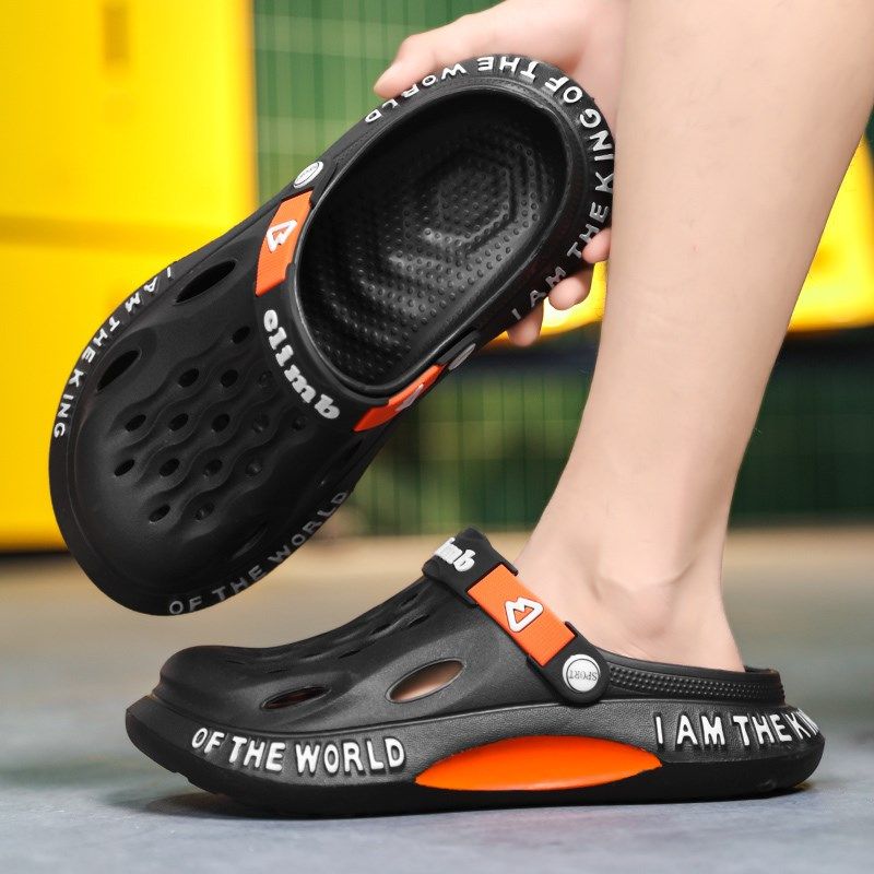 厚底大码洞洞鞋男士夏季外穿踩屎感软底包头拖鞋休闲运动沙滩凉鞋,流行男鞋,洞洞鞋,淘宝优惠券,粉丝福利购,淘宝优惠卷