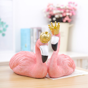 resin Flamingo king 极速Nordic cra queen European ins simple