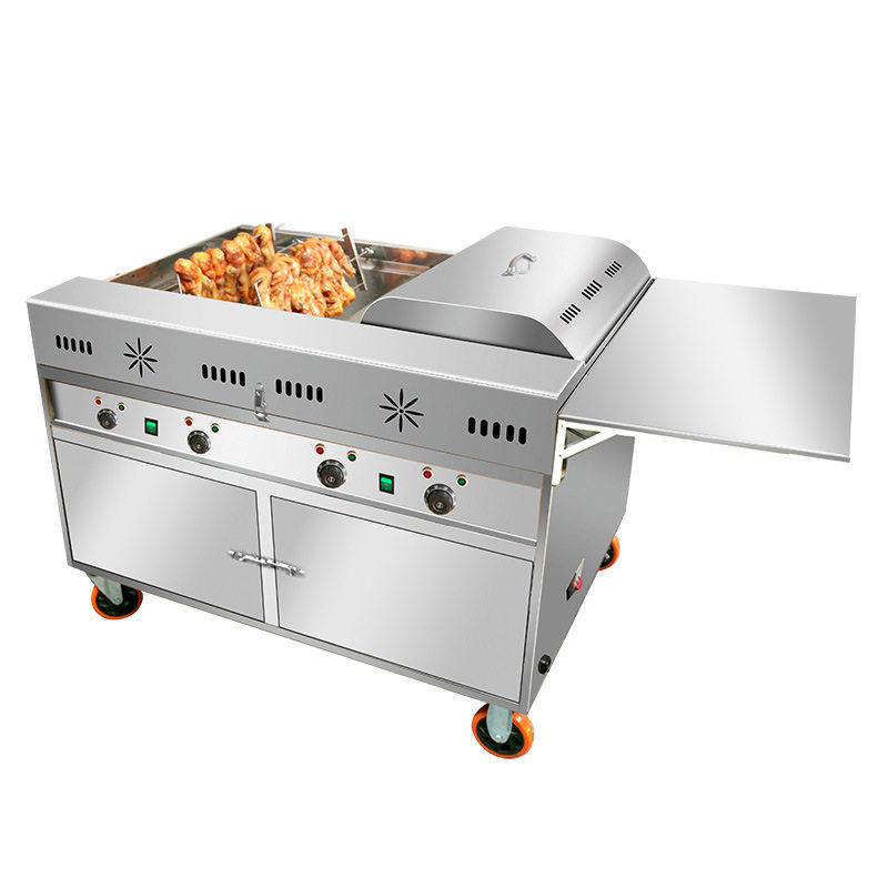 摇滚烤鸡炉纯f电自动旋转烧烤车奥尔良烤鸡腿机器无烟商用烤箱