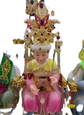 凤冠霞帔头饰娘娘凤冠神帽观音帽子神明佛像娘娘帽神像帽冠三凤冠