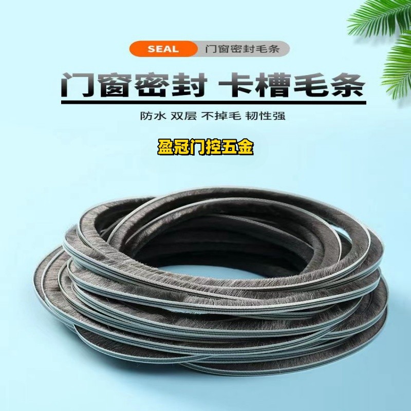 众利新利佳毛刷条密封条挡风灰尘肯德基玻璃地弹簧门门窗密封条卡图片
