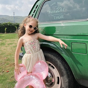 2024新款 儿童泳衣可爱公主女童游泳衣宝宝连体3岁洋气小女孩泳装