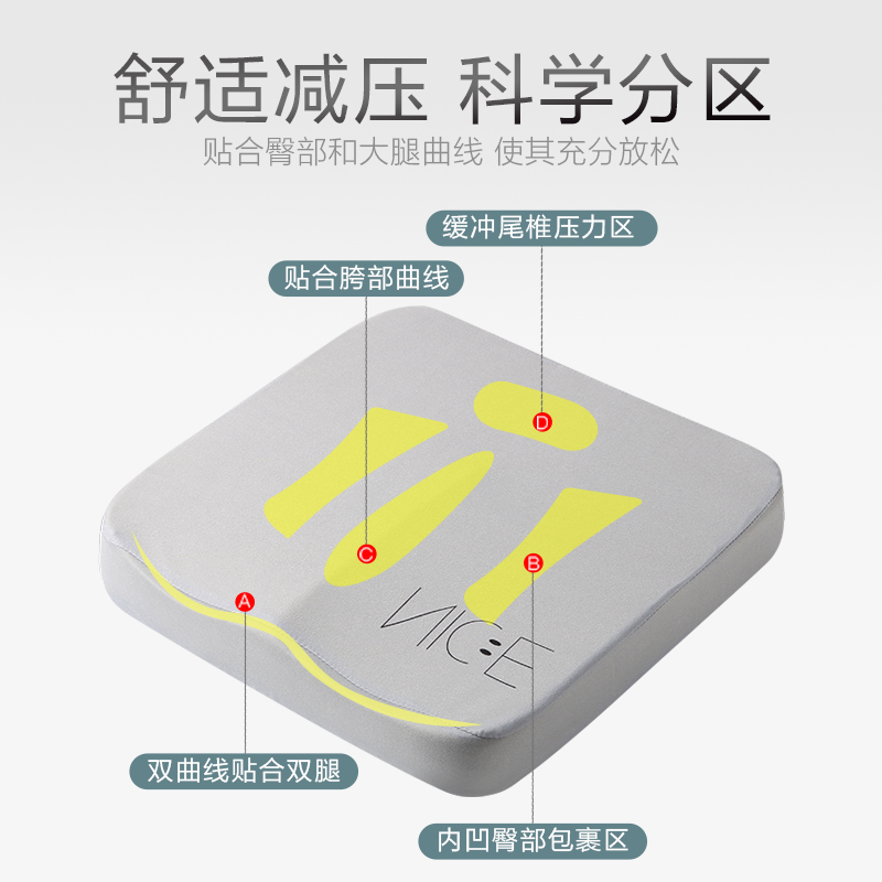 办公室坐垫套器记忆棉久坐累不神装座椅垫子护腰屁股垫靠垫凳子厚