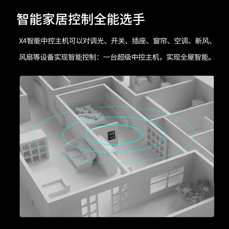 .涂鸦智b能X4中控主机zigb自e网关语醒助手唤音e带开关场景设置执