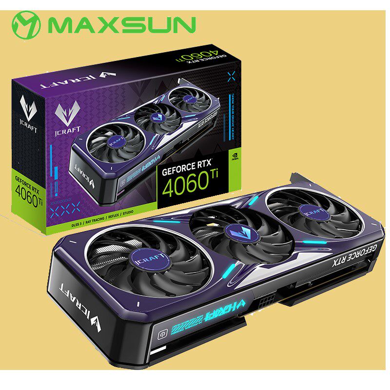 铭瑄RTX4060Ti电竞之r心 OC8G瑷珈 DLSS 3 电脑台式机白色独立显