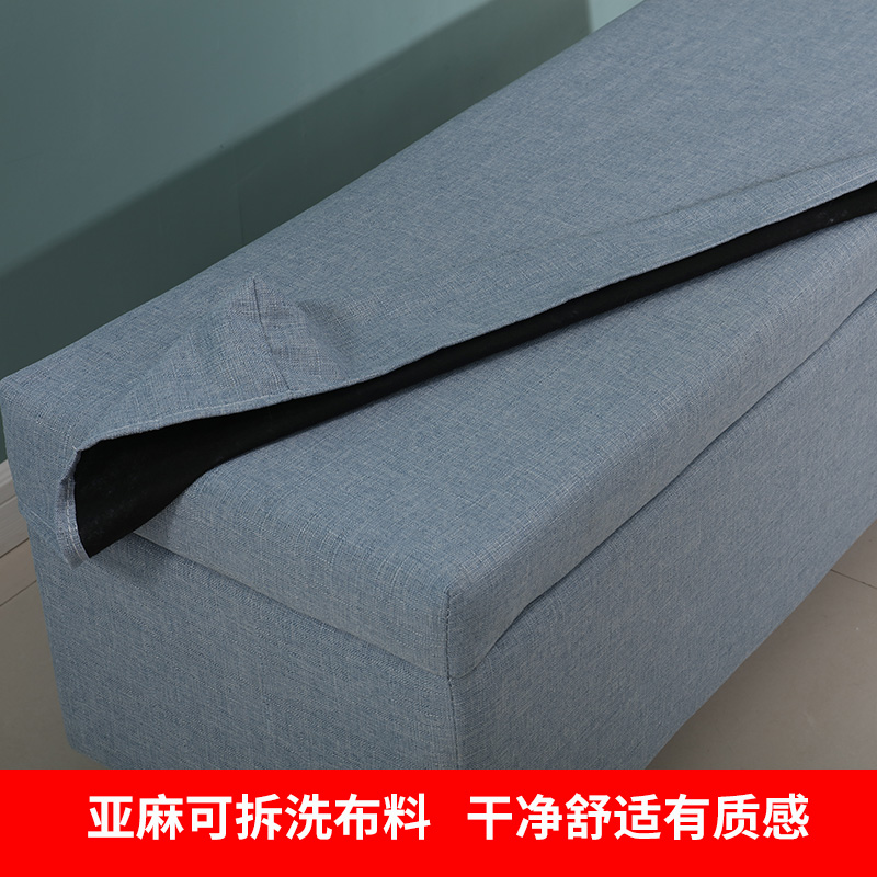 家用多功b能换鞋凳客厅沙发储物凳长凳卧室床尾凳布艺可拆洗收纳