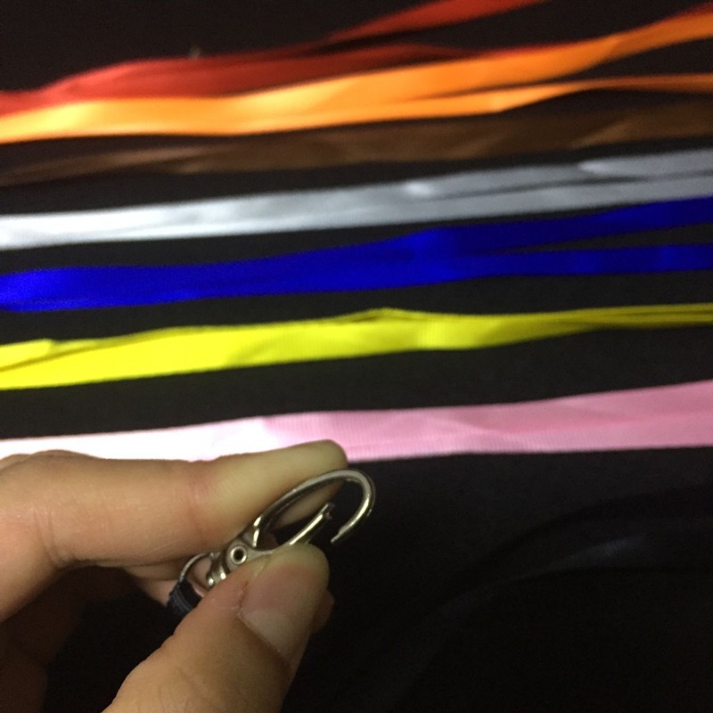卡套挂绳展会厂牌工作证挂绳 胸卡绳 彩J色工作证绳子榄扣铁扣挂