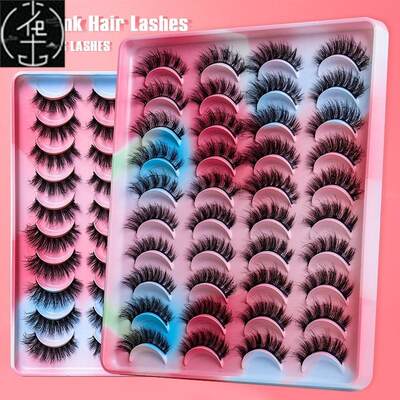 速发20 Pair Mink Eyelashes Mix Style False Eyelashes Fluffy