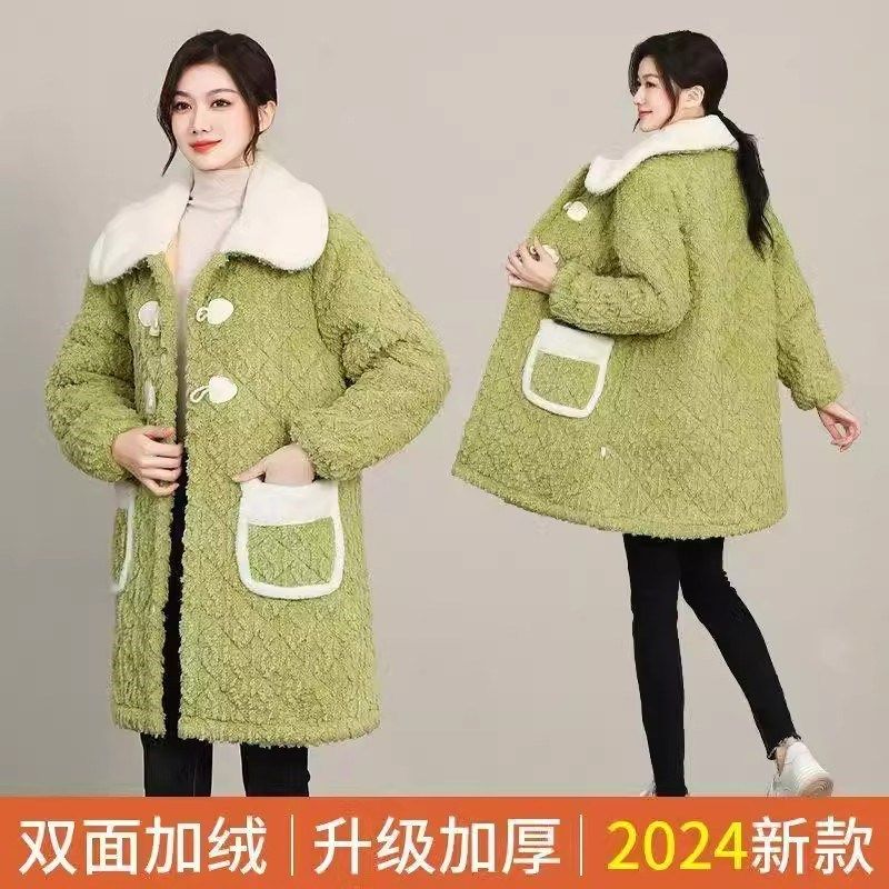 罩衣女冬季加绒加厚中长款成人长袖工作棉服保暖新款棉袄围裙大码,家庭/个人清洁工具,围裙,淘宝优惠券,粉丝福利购,淘宝优惠卷