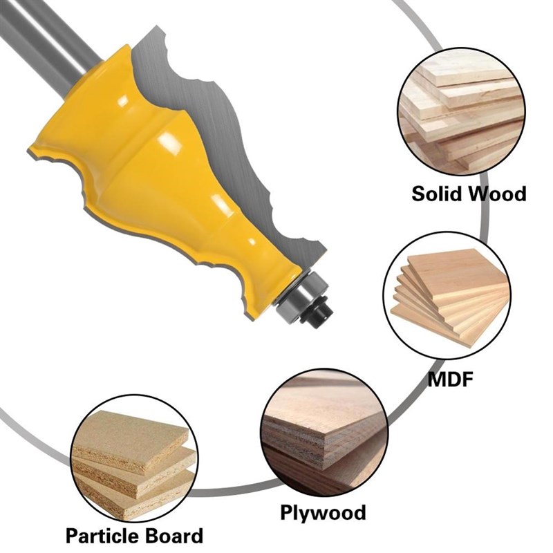 Large Elegant Picture Frame Molding Router Bit - 1/2
